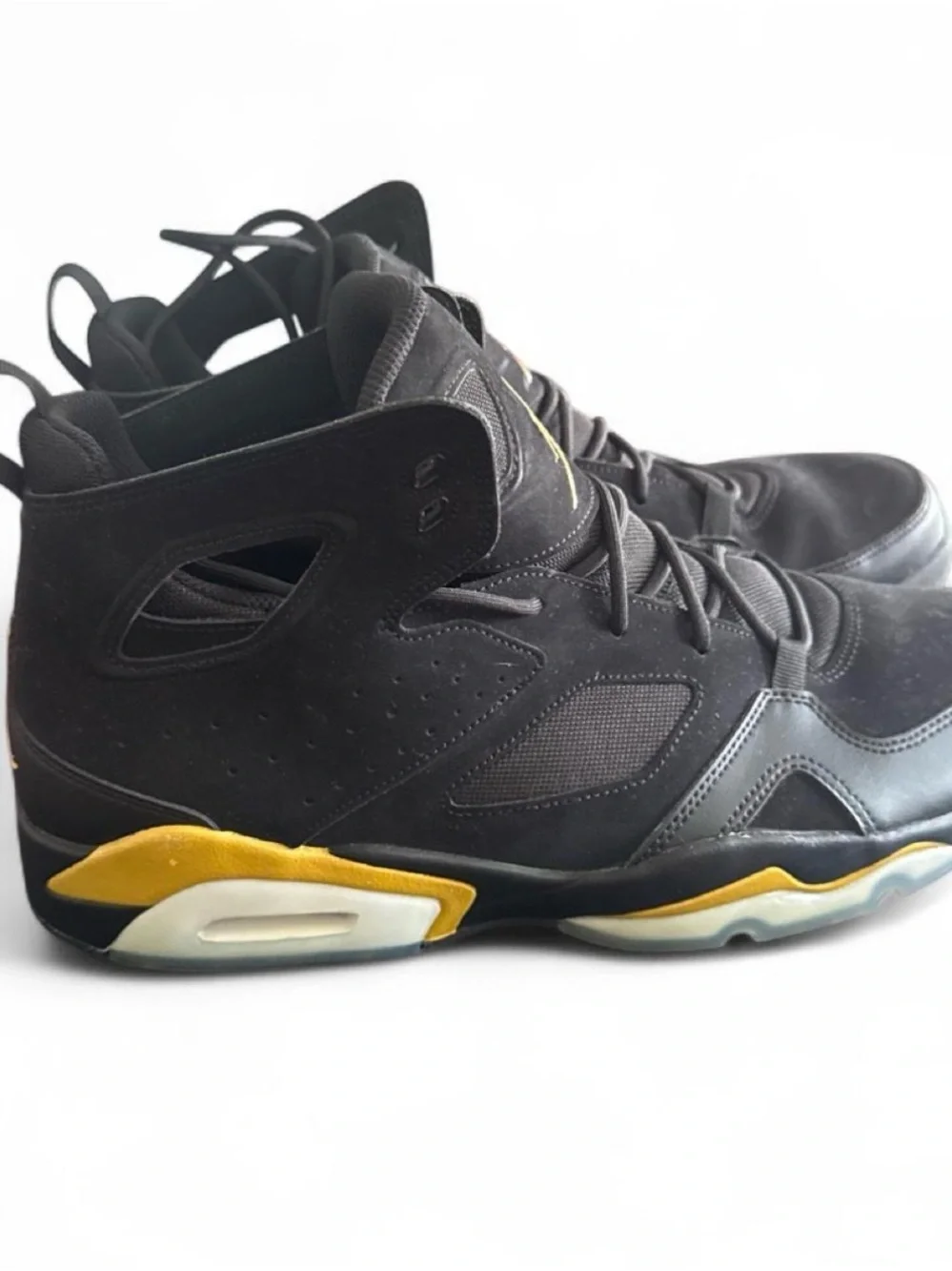 Jordan Black High-Top Sneakers with Gold Jumpman